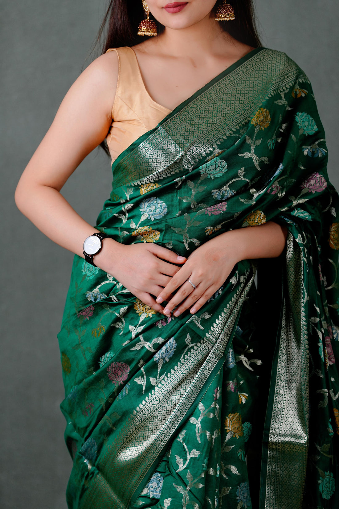 Munga silk Mernakari banarasi saree