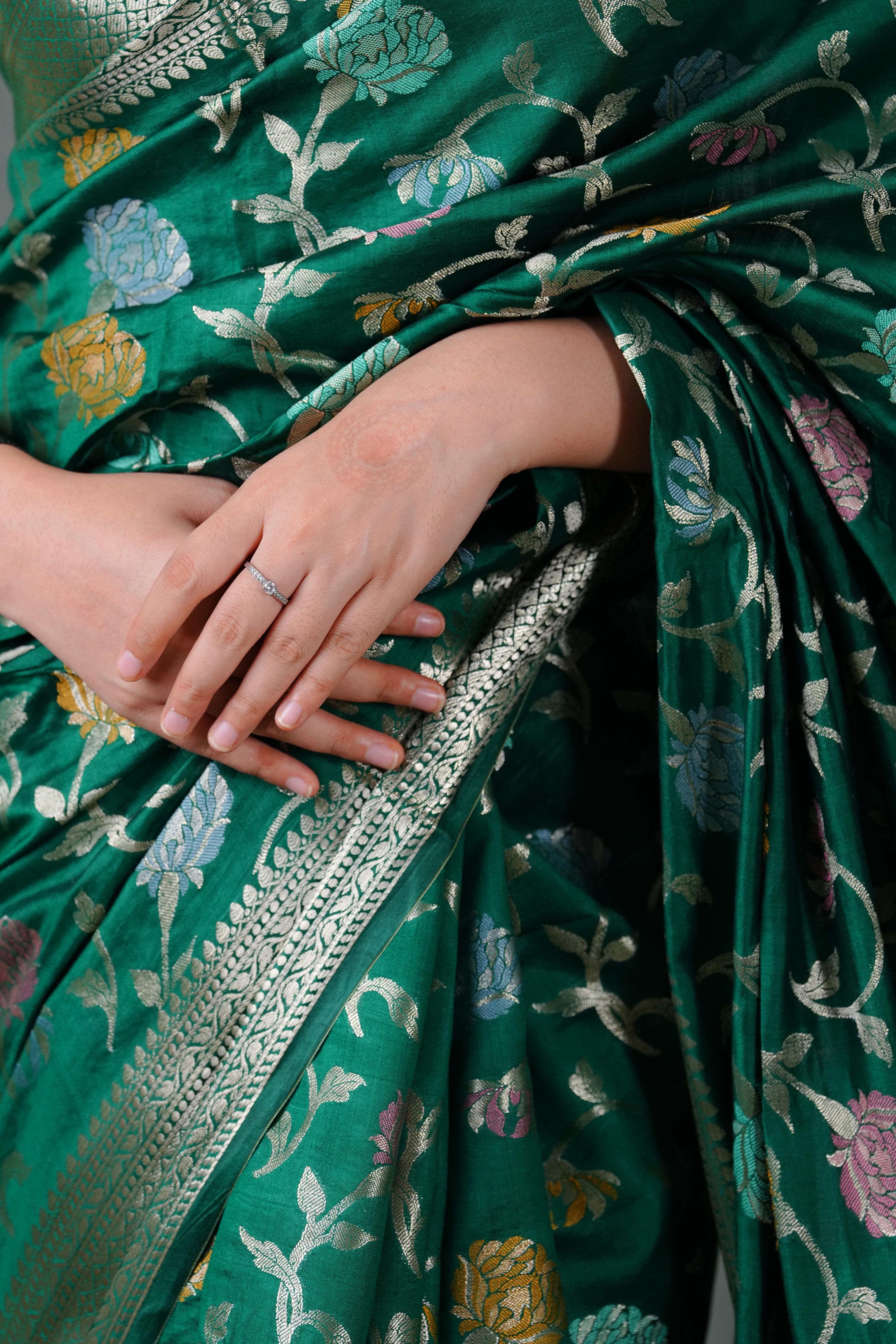 Munga silk Mernakari banarasi saree