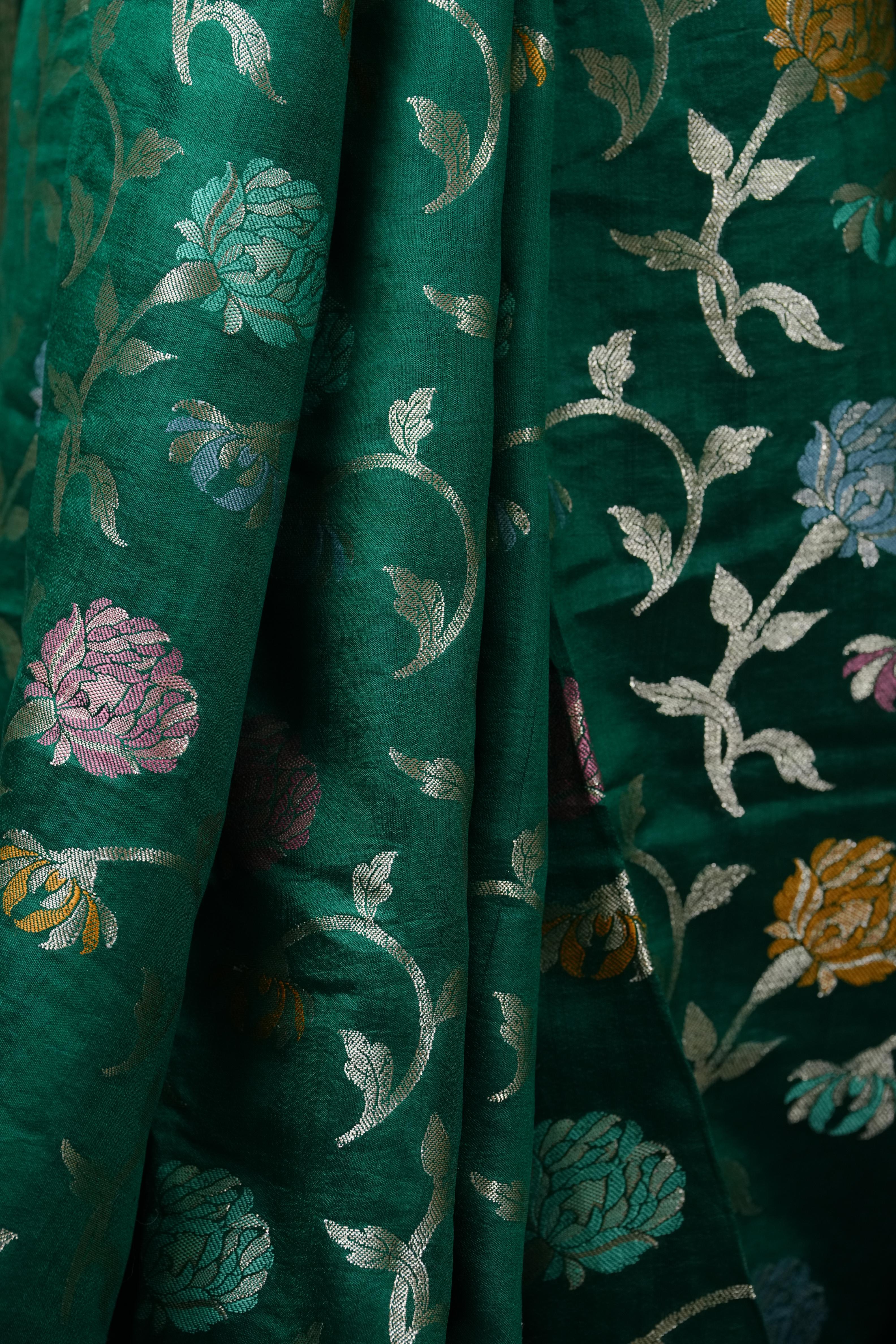 Munga silk Mernakari banarasi saree