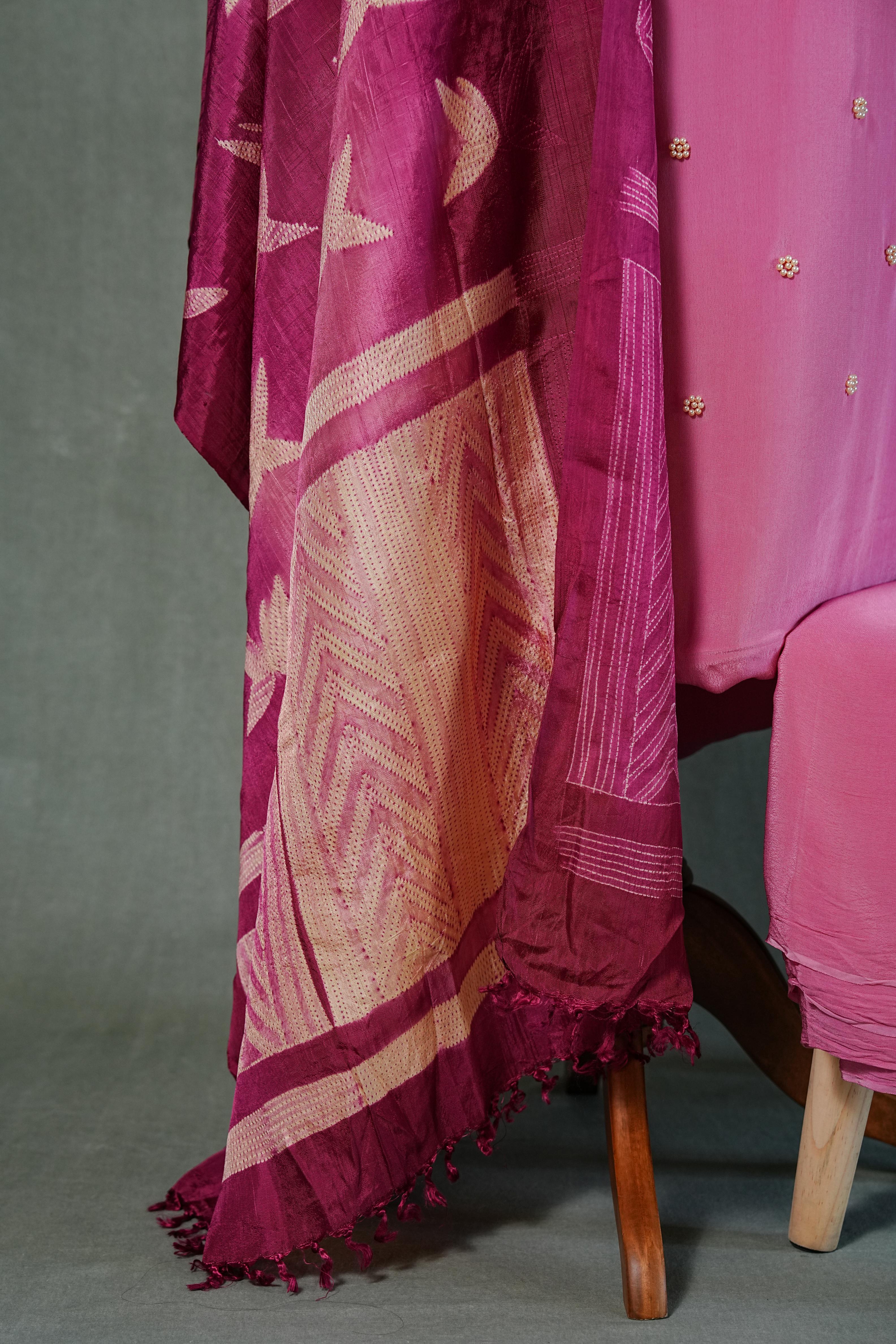 Needle shibori suit set