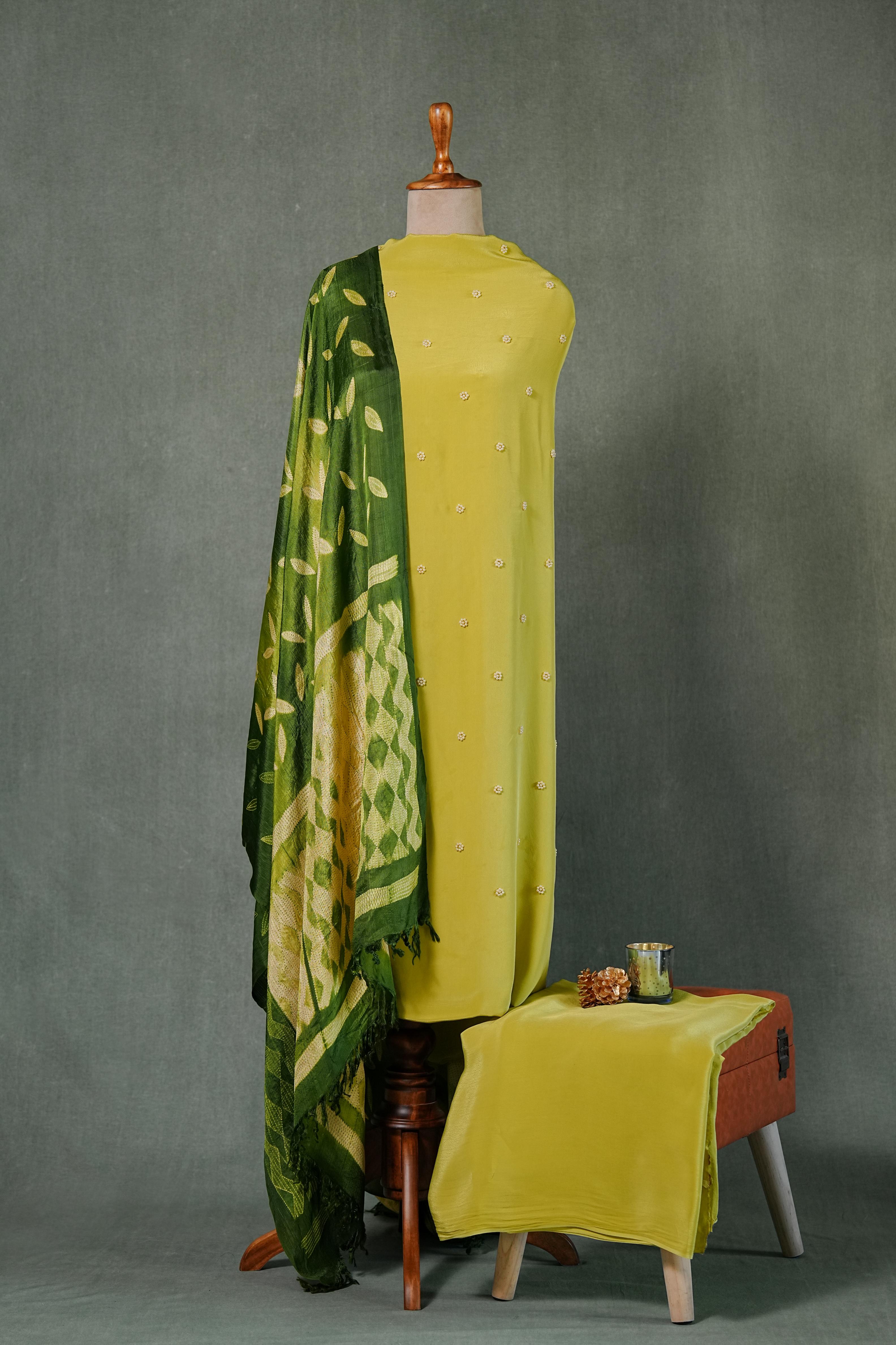 Needle shibori suit set
