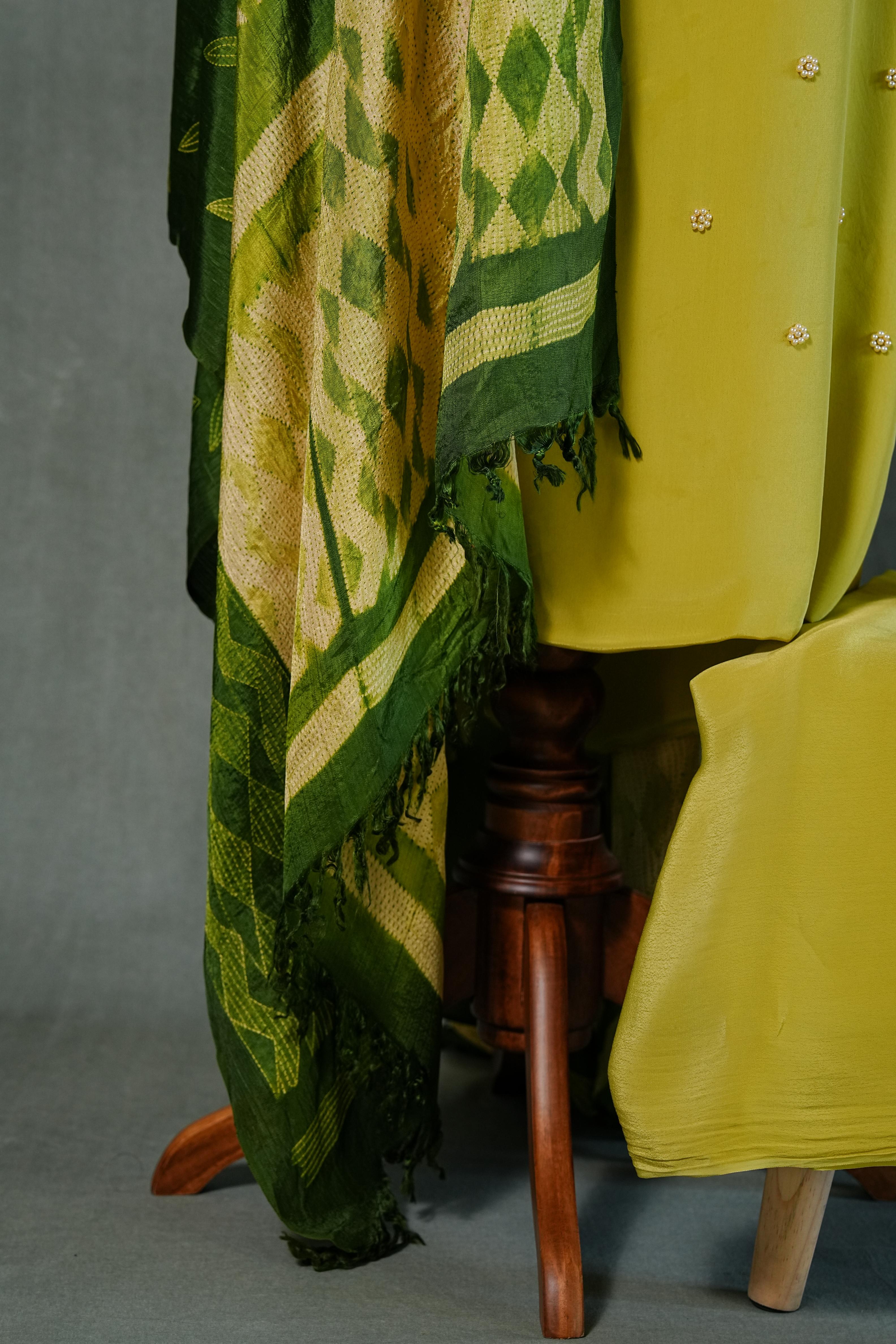 Needle shibori suit set