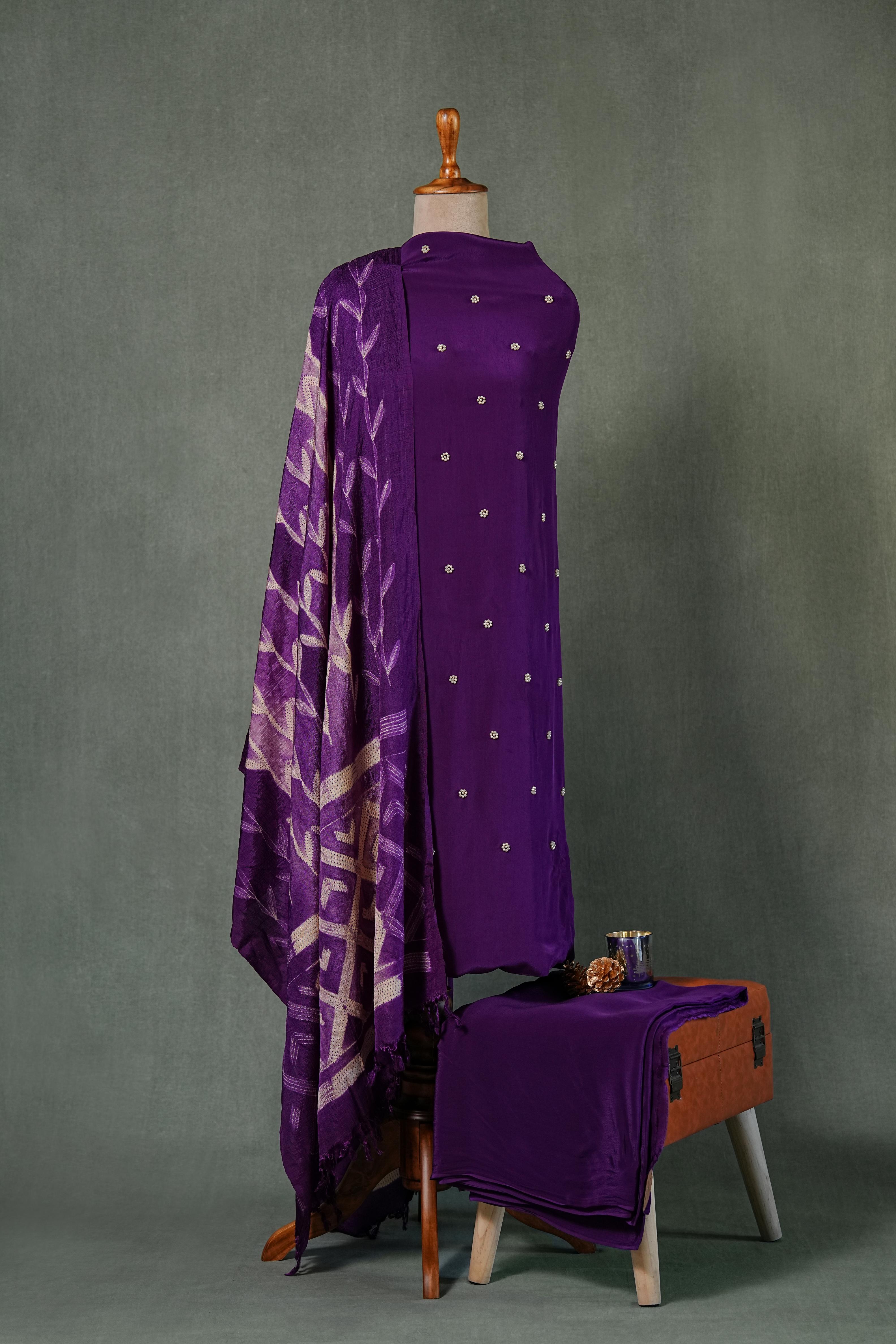 Needle shibori suit set