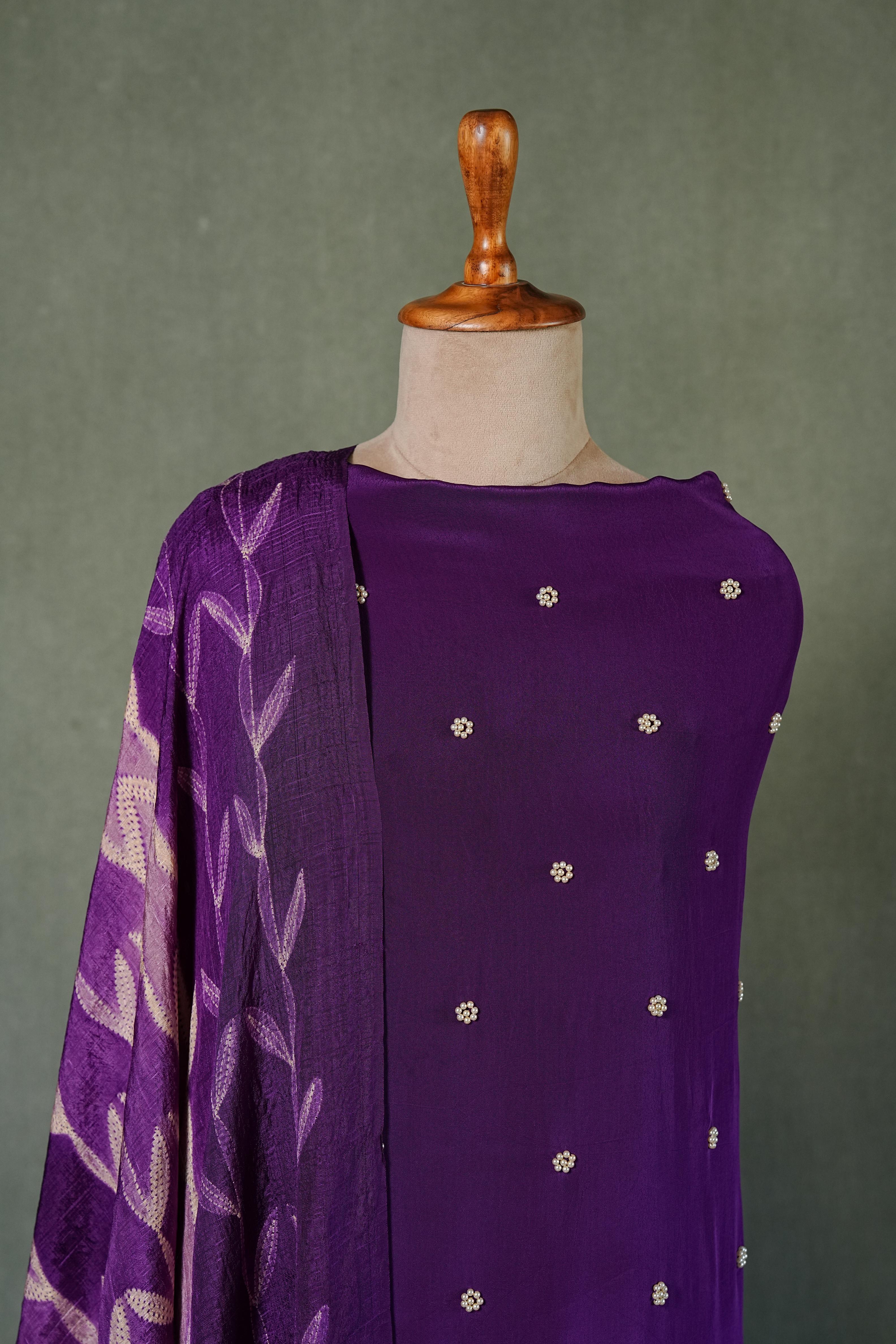Needle shibori suit set