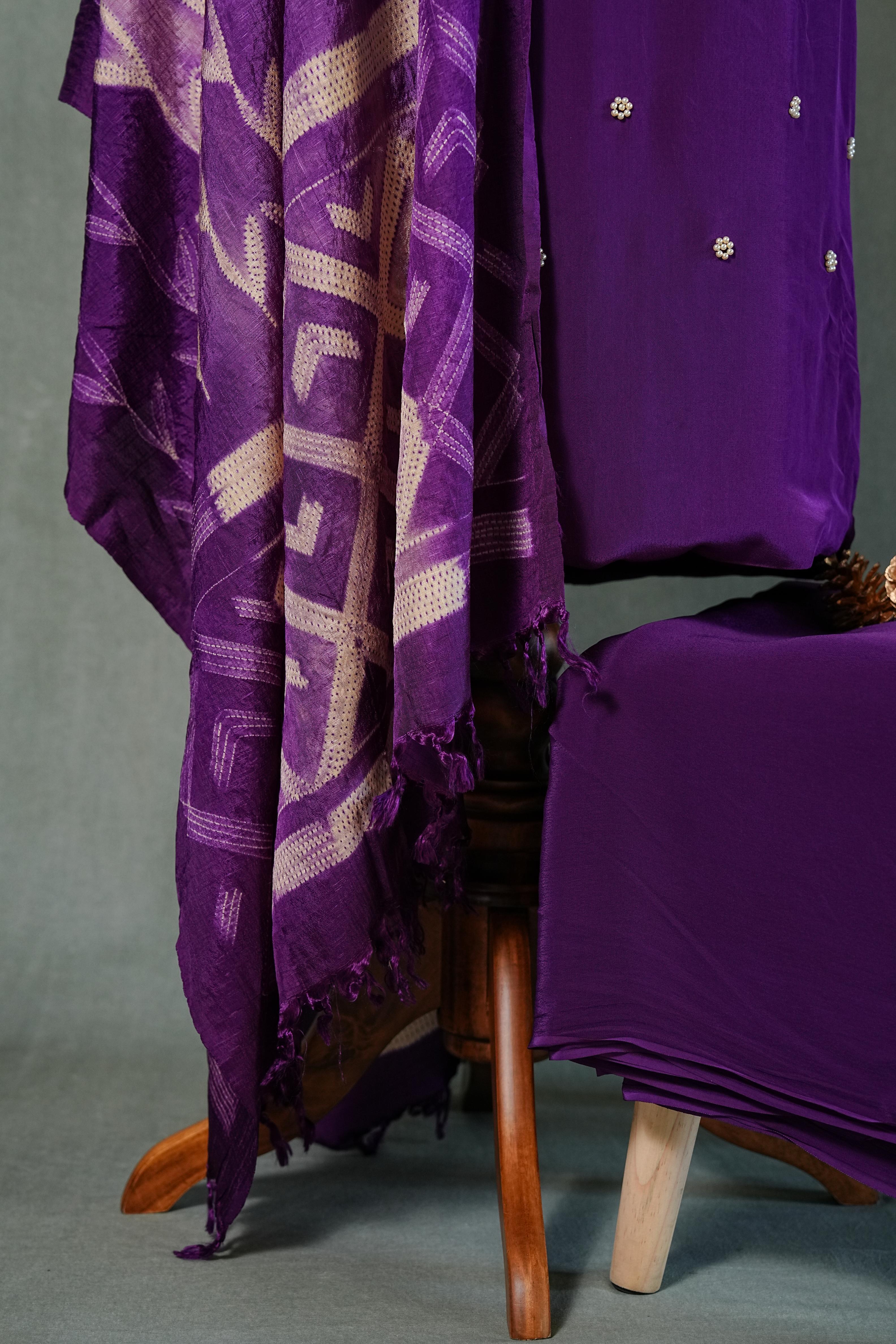 Needle shibori suit set