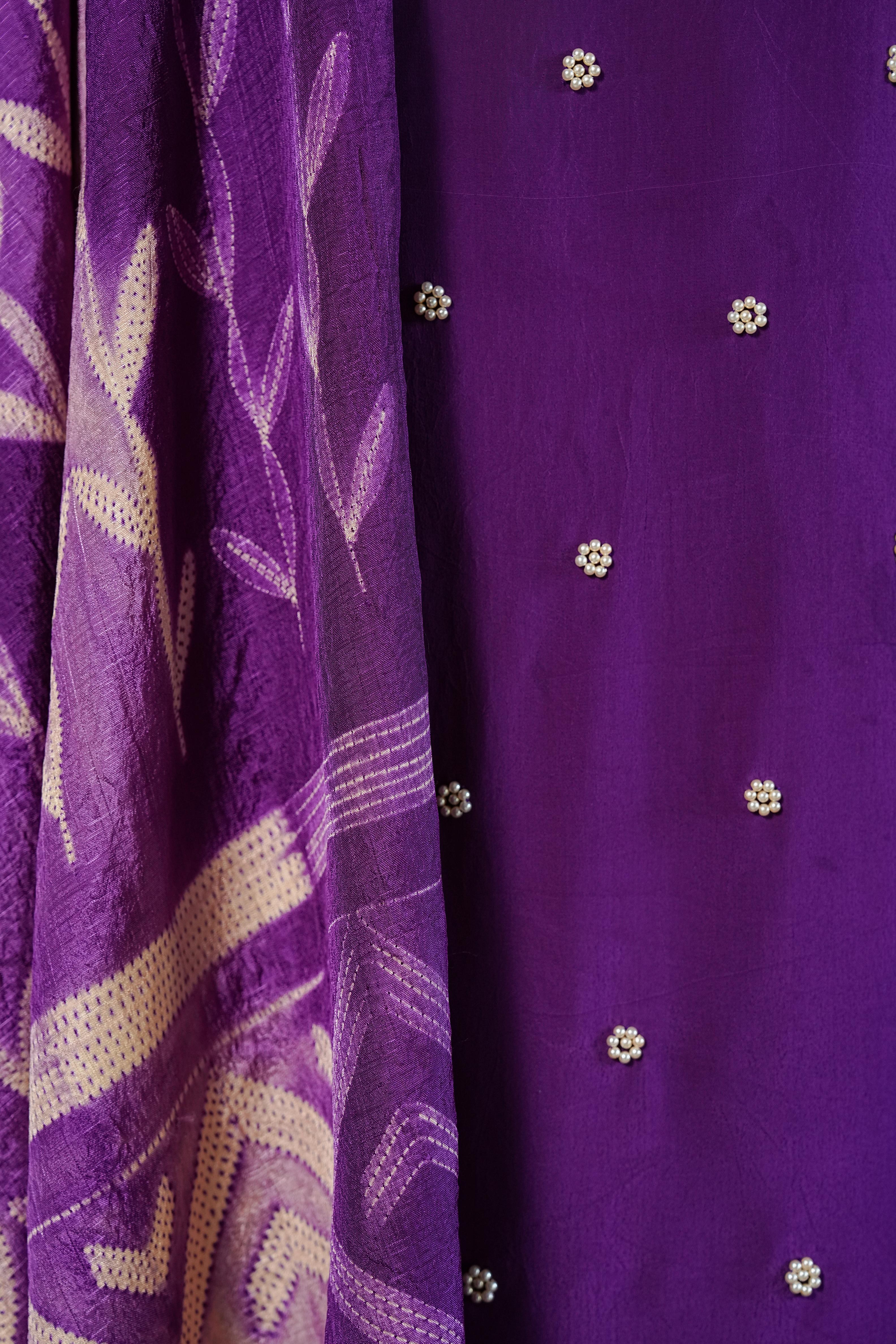 Needle shibori suit set