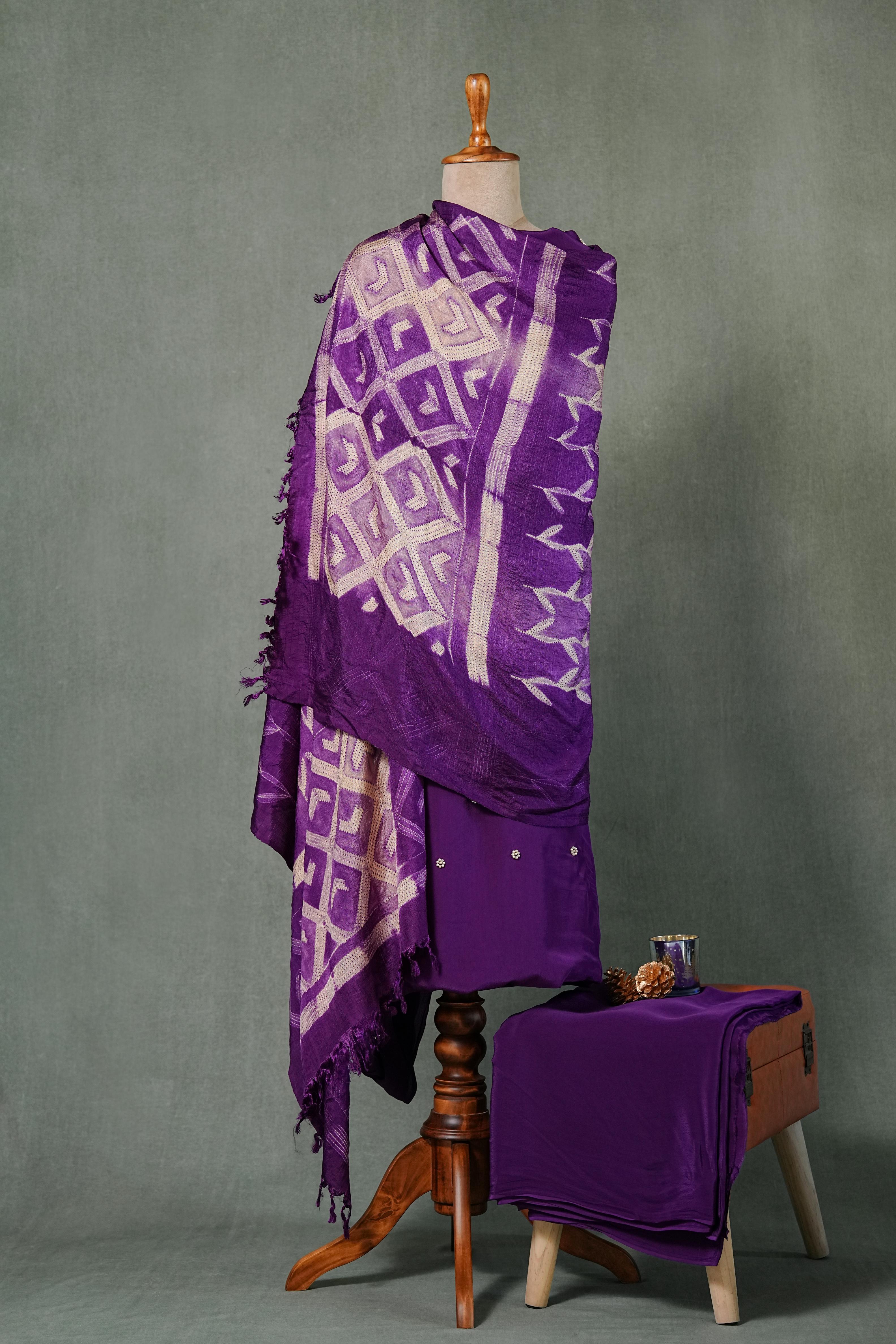 Needle shibori suit set