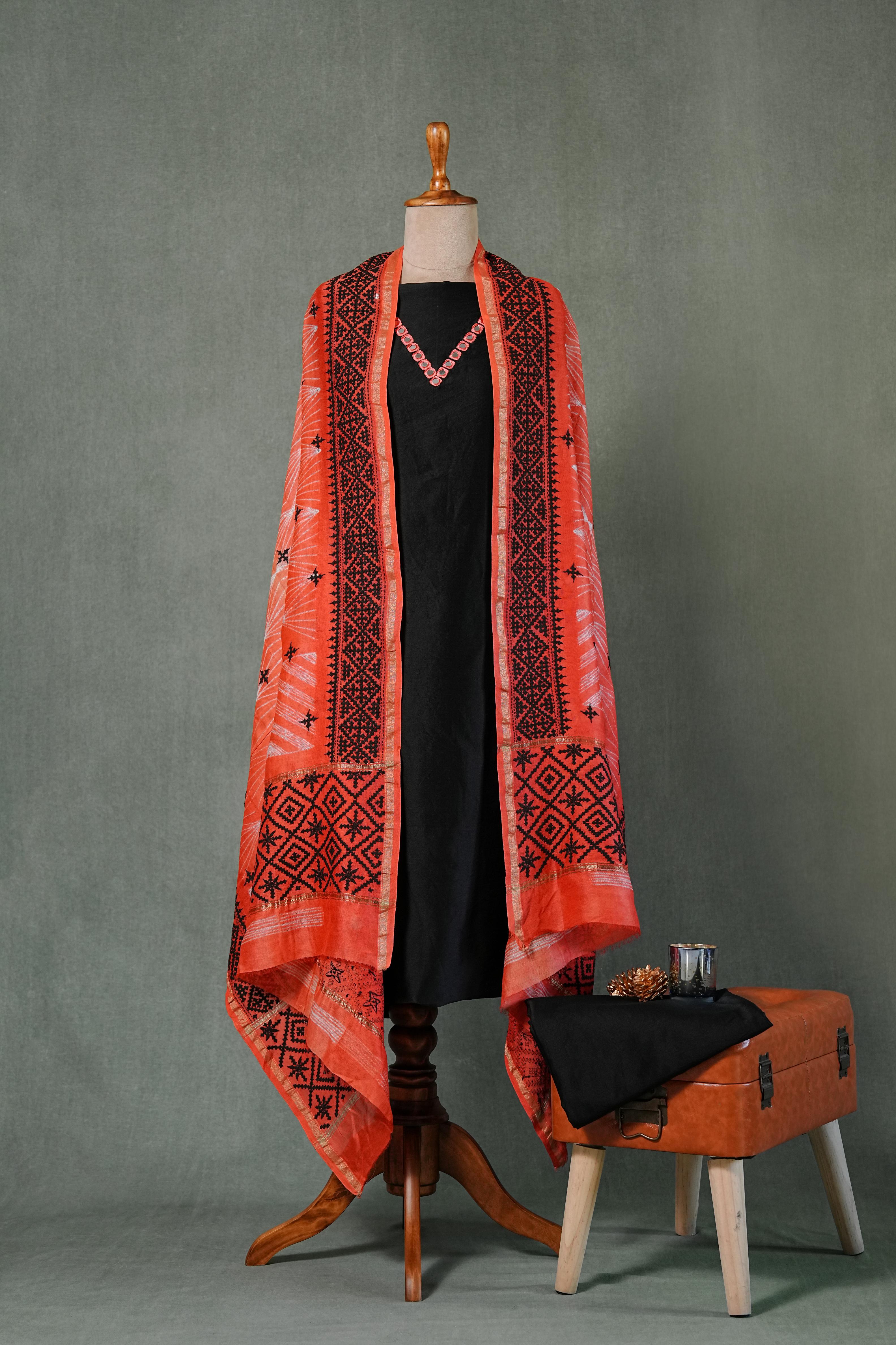 Needle shibori suit set