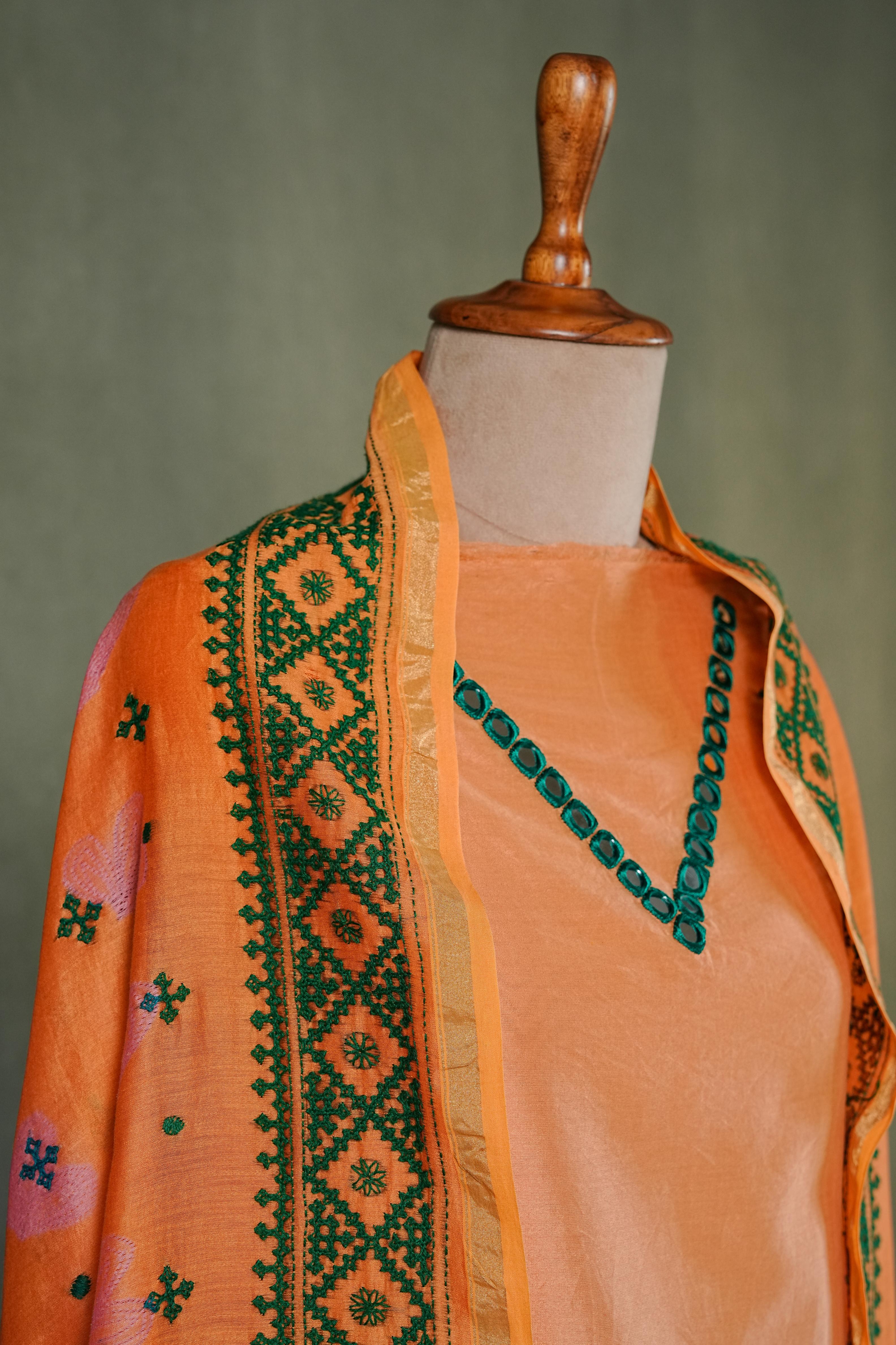 Needle shibori suit set